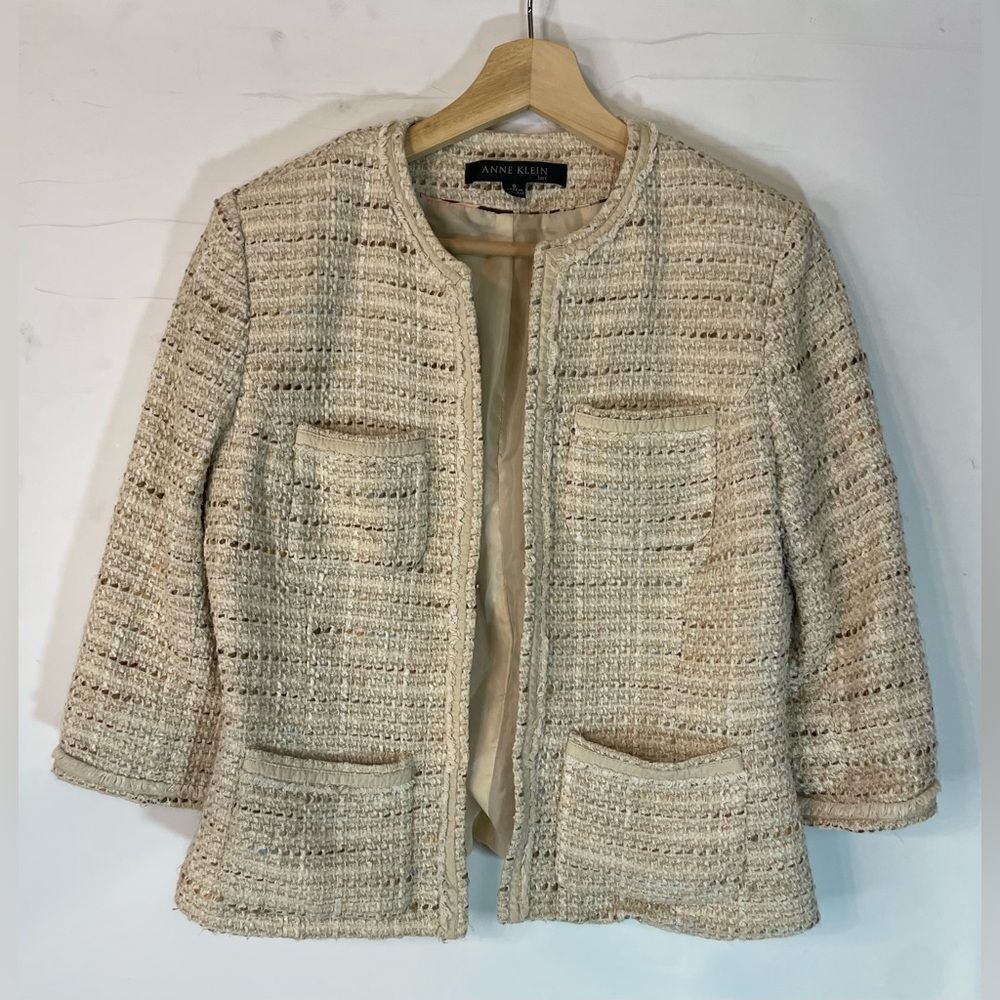 5 for $25🔥Anne Klein Tweed Open Front Suit Jacket‎ Size 8